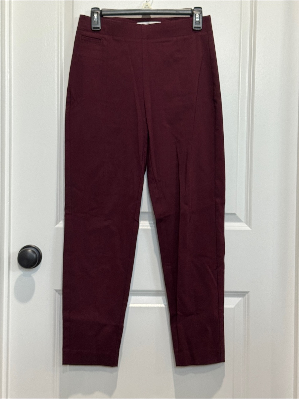 croft & barrow Women's Slim Stretch Trousers - Burgundy